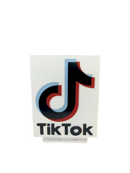 PLACA TIK TOK 25X19CM MDF PINTADA 553118