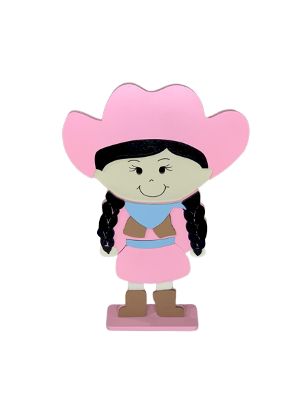 MENINA VAQUEIRINHA NA BASE 30CM DECORTIVO 576483