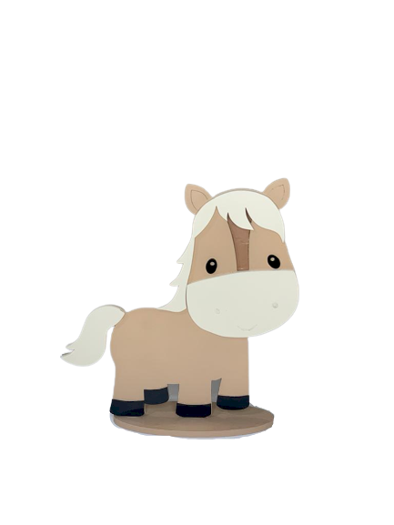 CAVALO NA BASE 25X21CM MDF COLOR 577046