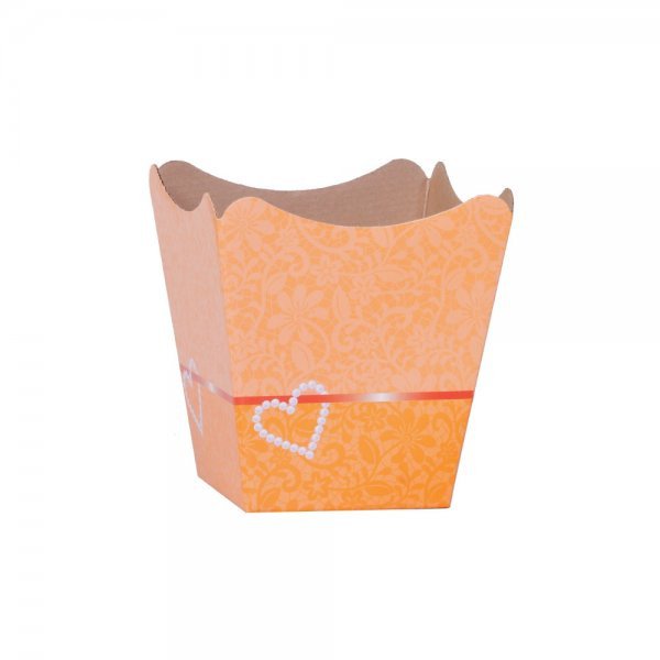 CACHEPOT PAPER POTE 11 DECORADO RENDA LARANJA 281949