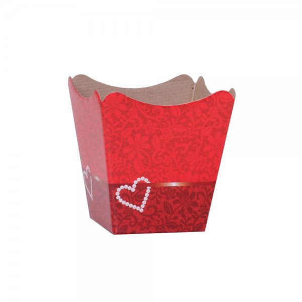 CACHEPOT PAPER POTE 11 DECORADO RENDA VERMELHO 409736