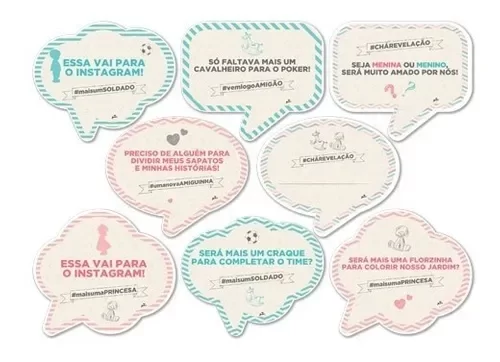PLAQUINHA CHA REVELACAO C/08 274357 154886