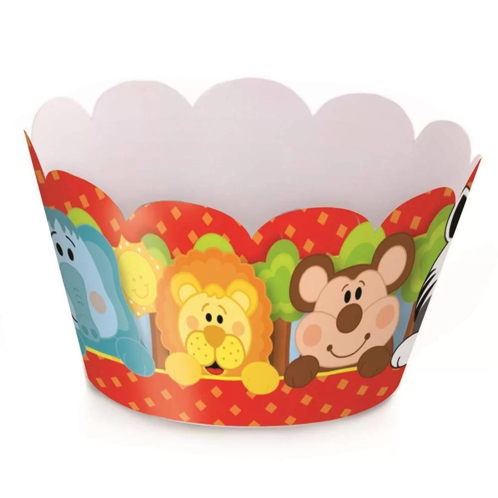 MINI WRAP P/CUPCAKE FESTA NA FLOR. 14X3CM 229715