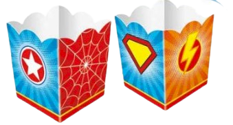 CACHEPOT SUPER HERO BOY 7,5X7,5X9,4CM C/08 275511 155494