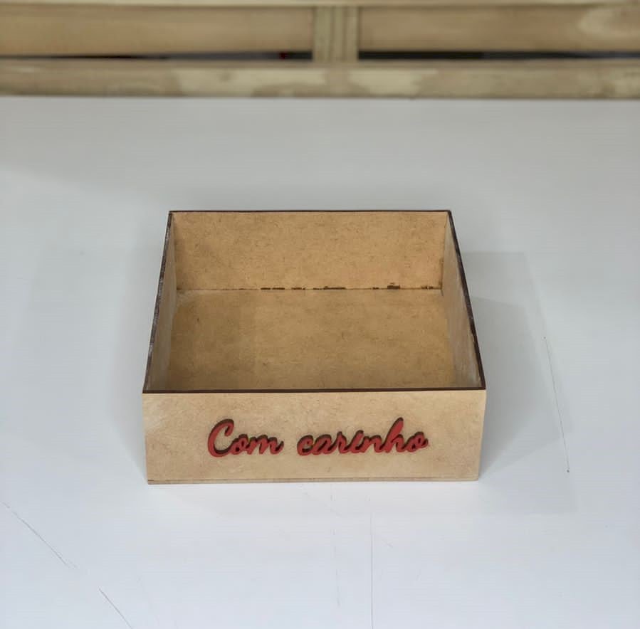 BANDEJA 15X15X5 C/APLIQUE MDF BCO 580435 - 6