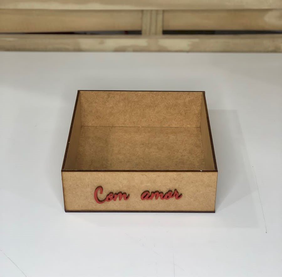 BANDEJA 15X15X5 C/APLIQUE MDF BCO 580435 - 8