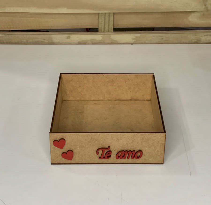 BANDEJA 15X15X5 C/APLIQUE MDF BCO 580435 - 9