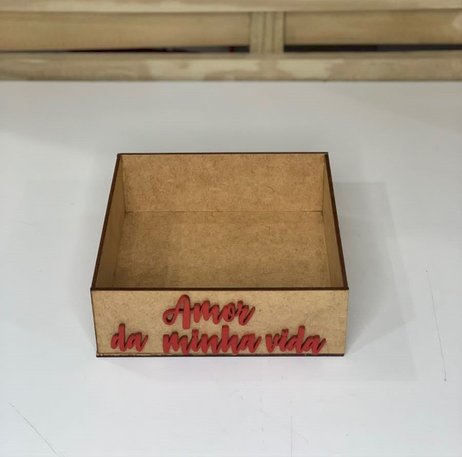 BANDEJA 15X15X5 C/APLIQUE MDF BCO 580435 - 11