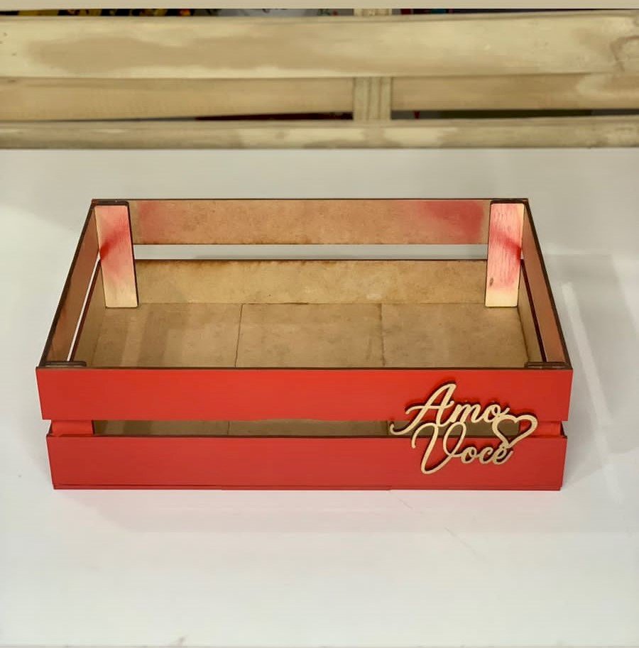 CAIXOTE 28X18X8CM MDF VERM 582231 - 1