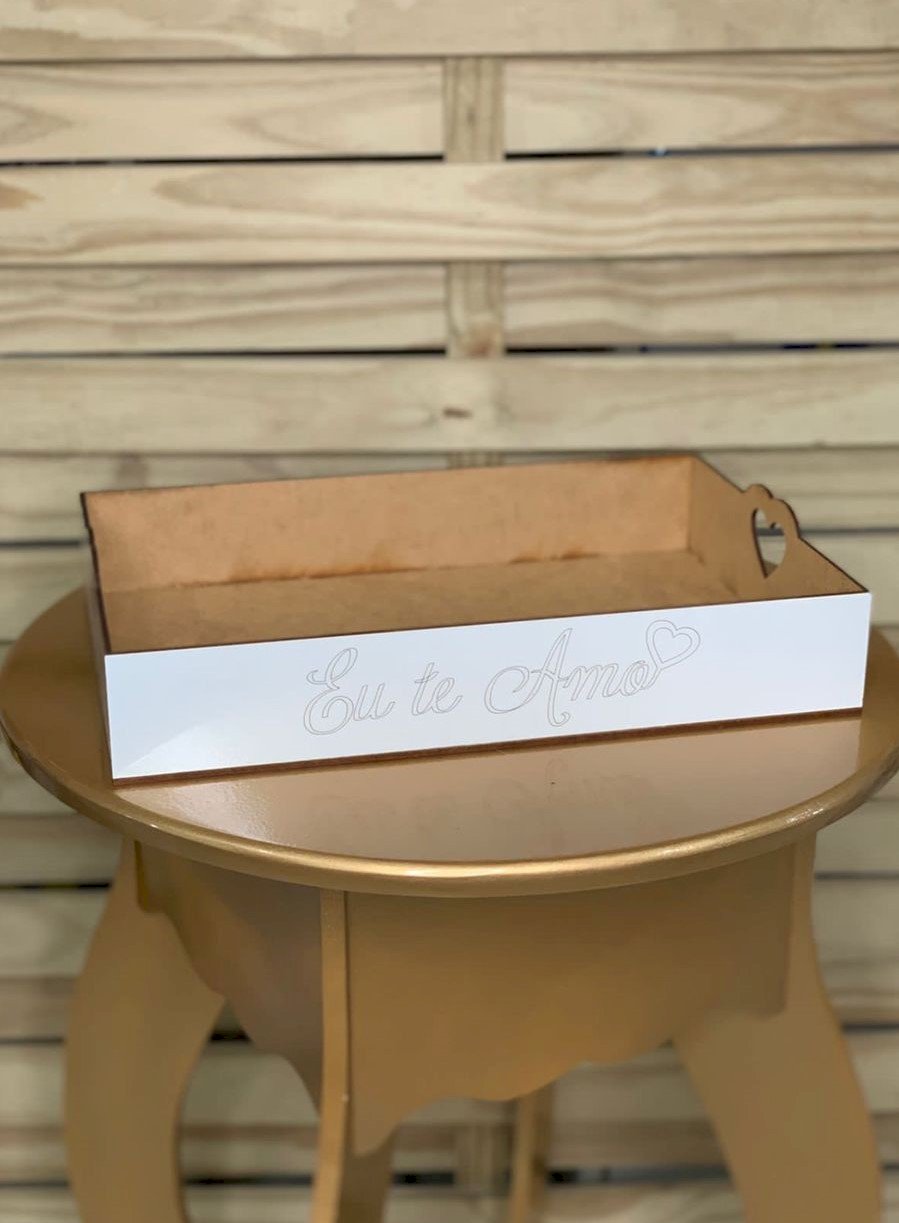 BANDEJA 30X20X5CM MDF BCO ALCA CORACAO 583108