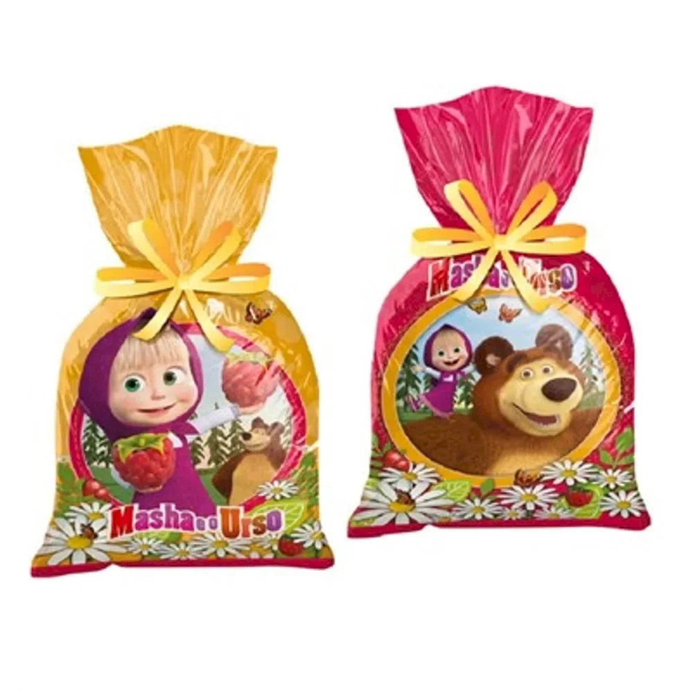 SACOLA PLAS. FP R546 MASHA E O URSO C/08 1056573