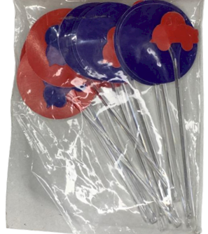 PICK P/CUPCAKE - COMP. CARRINHO AZ/VM UV - 284006 190696