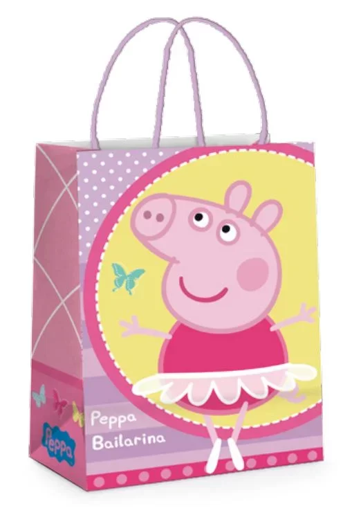 SACOLA LAM PEPPA P 21,5X15X8 PT C/10 14000241 500068