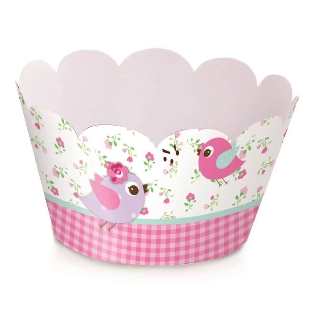 MINI WRAP P/CUPCAKE JD. ENCANTADO 14X3 CM UV 229709