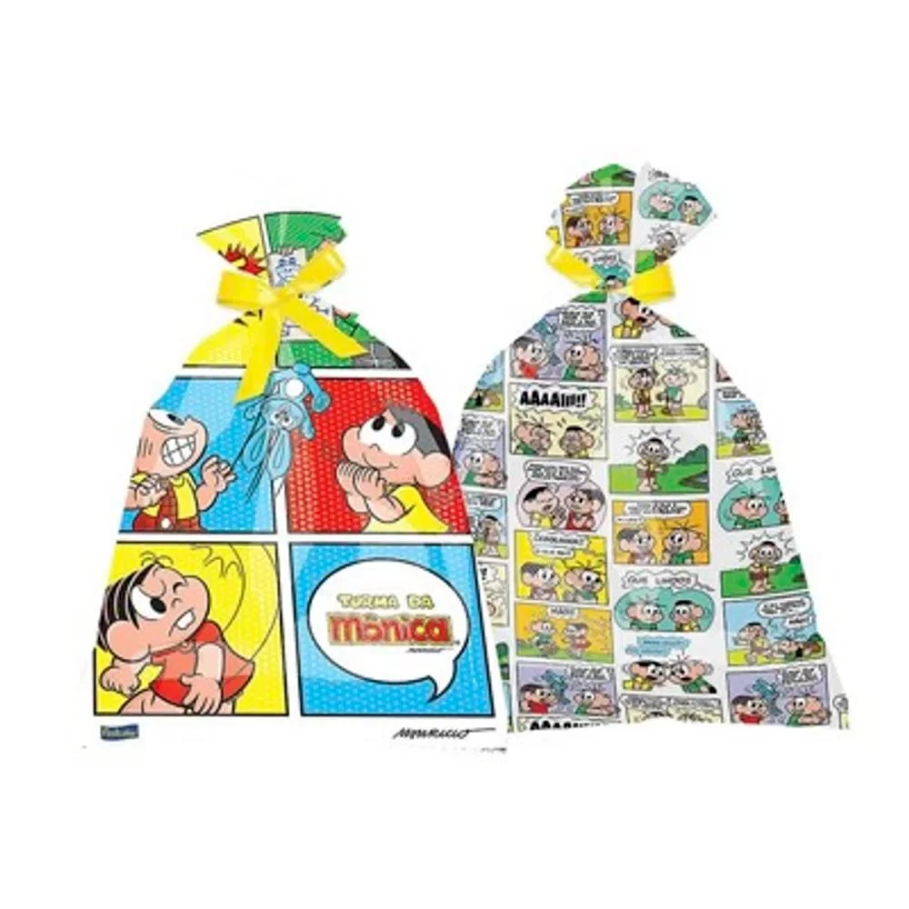 SACOLA PLASTICA TURMA DA MONICA C/8 104086 545198