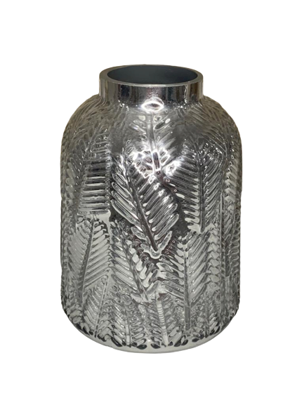 VASO DECOR VIDRO 20CM PRATA 23964001 308449