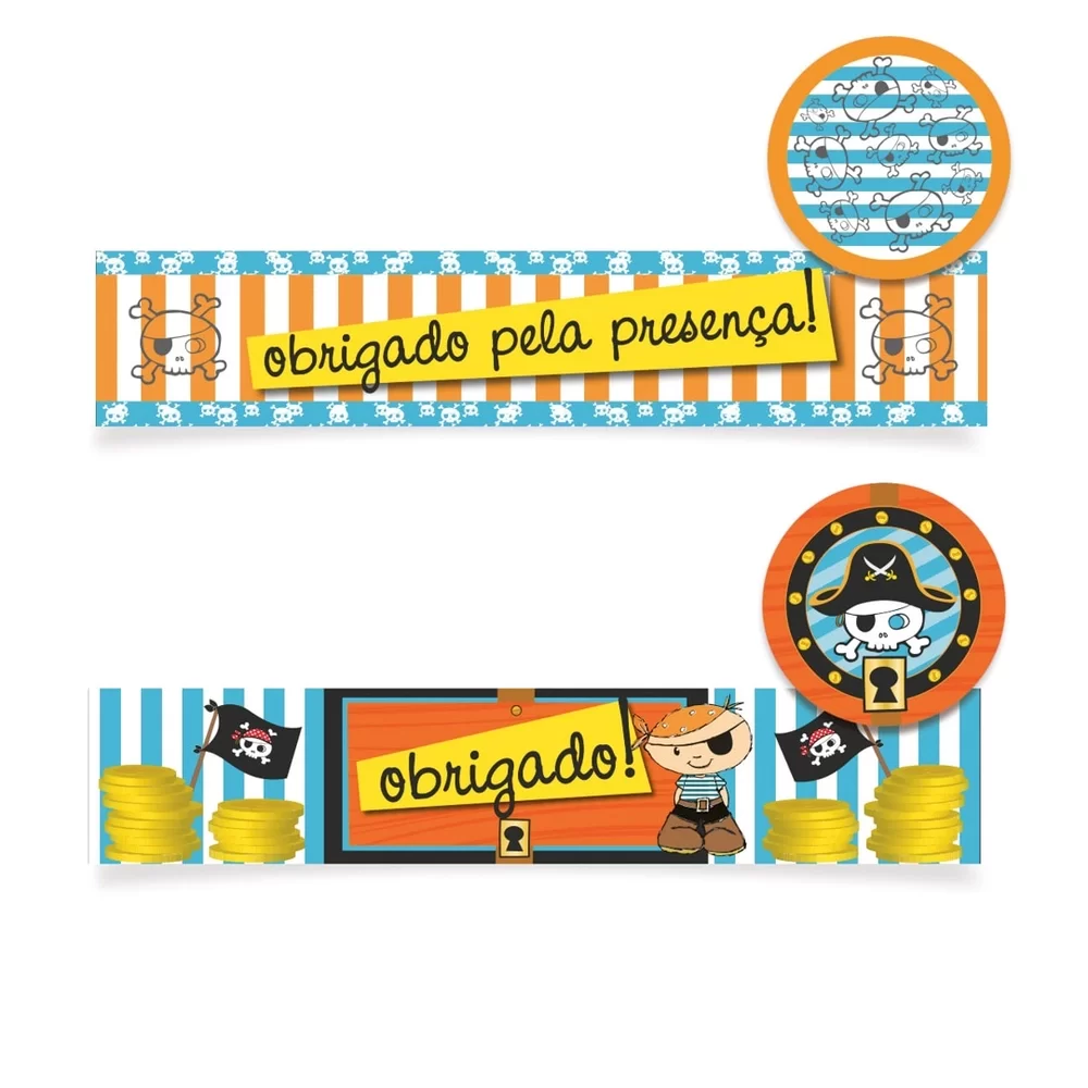 ADESIVO RETANGULAR PIRATAS 118004 186613