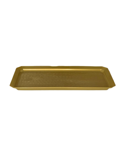 BANDEJA RETANGULAR TEXTURIZADO PEQUENA 30X16 OURO 504019