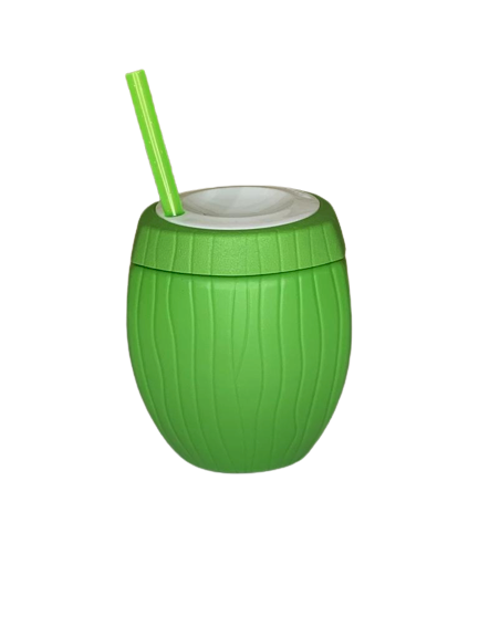 COPO COCO VERDE COM CANUDO 0,85L 202452