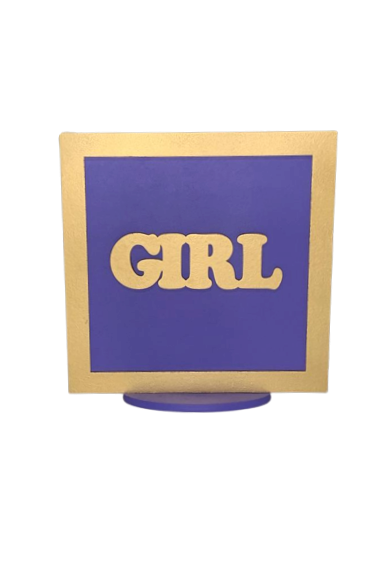 QUADRO DEC C/MOLDURA 20X20CM GIRL 571693