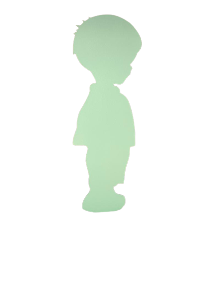 MENINO NA BASE 30CM MDF VERDE 506435