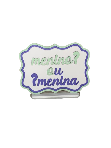 PLACA NA BASE CHA REVELACAO 15X20CM MDF 552616