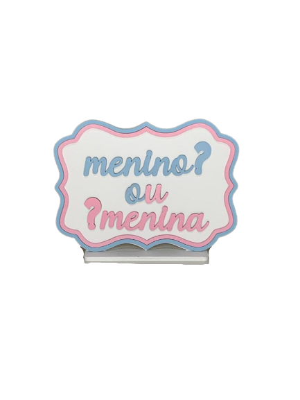 PLACA NA BASE CHA REVELACAO 15X20CM MDF 552616
