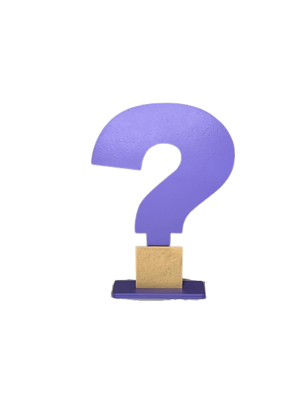 INTERROGACAO NA BASE 20X15CM MDF 552470
