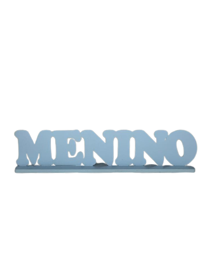 NOME MENINO(A) NA BASE 30X7CM MDF 555372