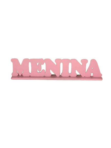 NOME MENINA NA BASE 30X7CM MDF 555372