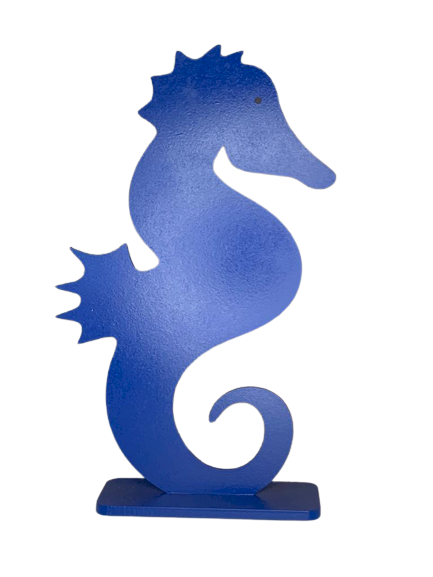 CAVALO MARINHO NA BASE MDF 30CM AZUL ESCURO 509696