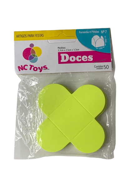 FORMA 4 PETALAS C/50 AMARELO NEON 518586