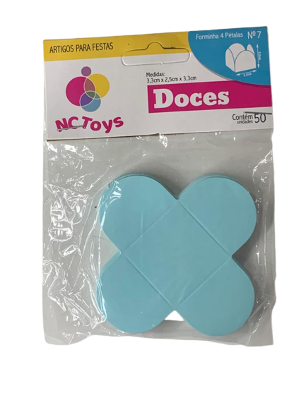 FORMA 4 PETALAS C/50 AZUL TIFFANY 516766