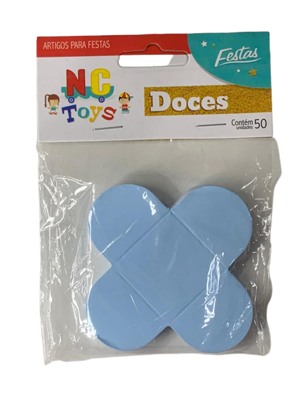FORMA 4 PETALAS C/50 AZUL CLARO 510382