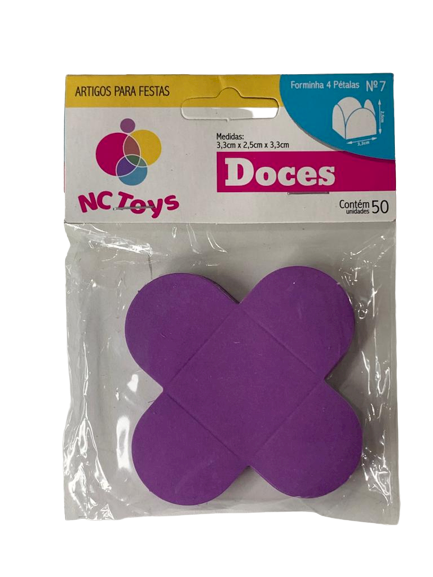 FORMA 4 PETALAS C/50 ROXO 510443