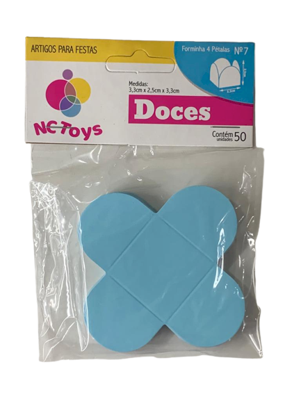FORMA 4 PETALAS C/50 AZUL CEU 516872