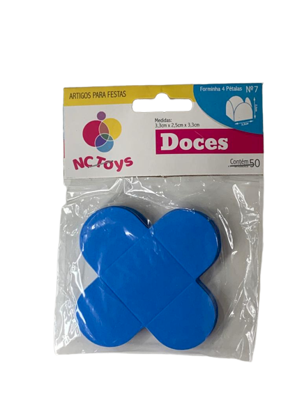 FORMA 4 PETALAS C/50 AZUL 510375