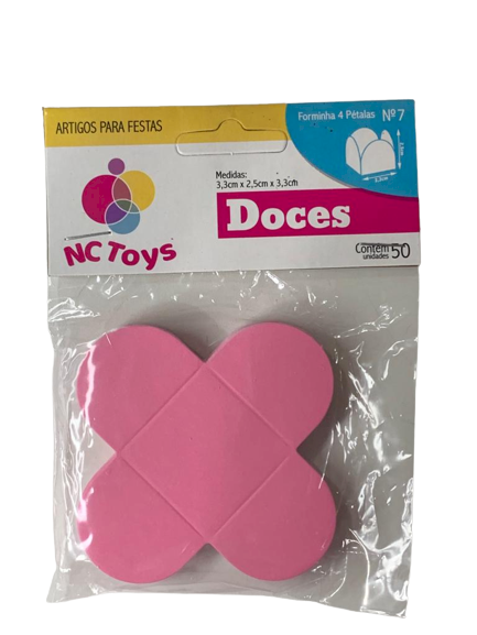 FORMA 4 PETALAS C/50 ROSA ESCURO 516926