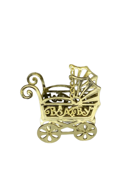 MINI CARRINHO DE BEBE DOURADO Q17185 171859