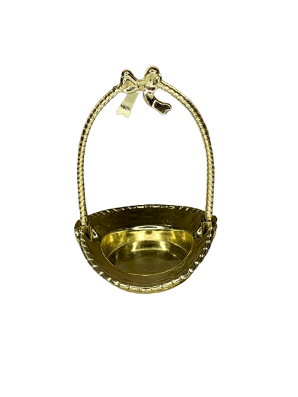 CESTA ACRILICA METALIZADO DOURADO 9X7CM 870367