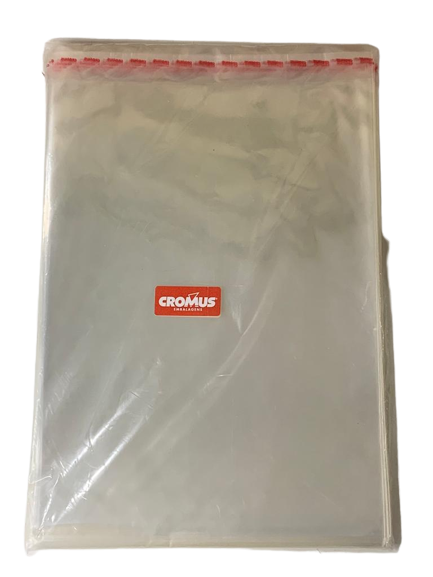 SACO ADESIVADO TRANSPARENTE 22X30CM+3 ABA PT C/100UN 051728