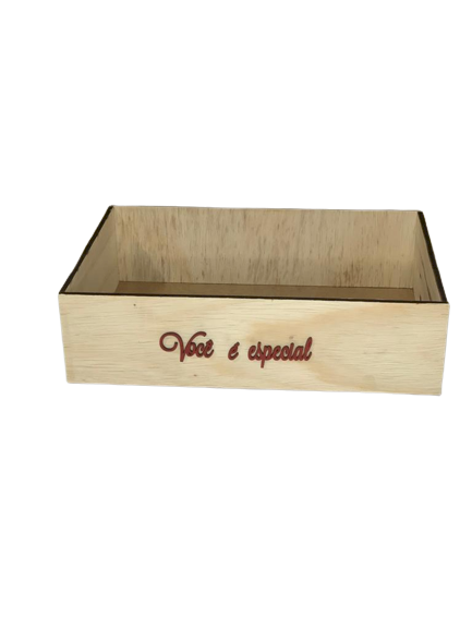 BANDEJA 30X20X8CM CRUA C/FRASE APLIC COLORIDA 547025 - 7