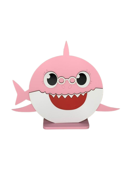BABY SHARK NA BASE 20CM MDF ROSA 526174