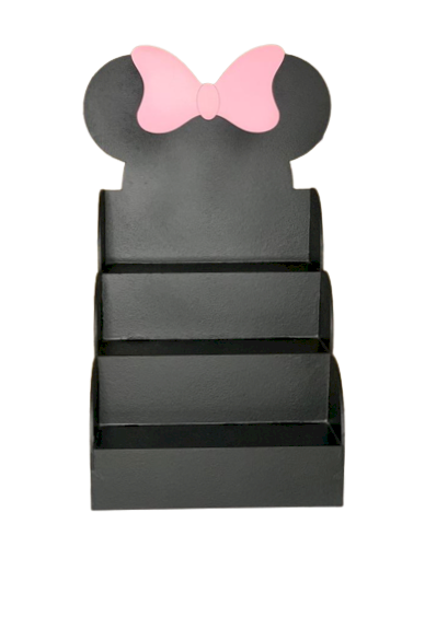 PORTA DOCE ESCADINHA DA MINNIE MDF ROSA 541221