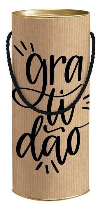 LATA C/ALCA P/PRESENTE 24X10CM LETTERING COMPOSE M 182026