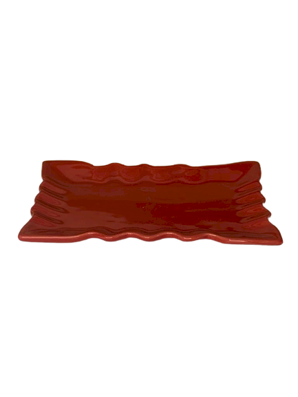 SUPORTE DEC RETANGULAR PARIS S/PE VERMELHO 15X24CM 404433