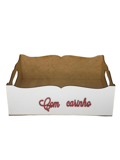 BANDEJA MDF BCO 25X20X8CM C/FRASE 562806 - 1