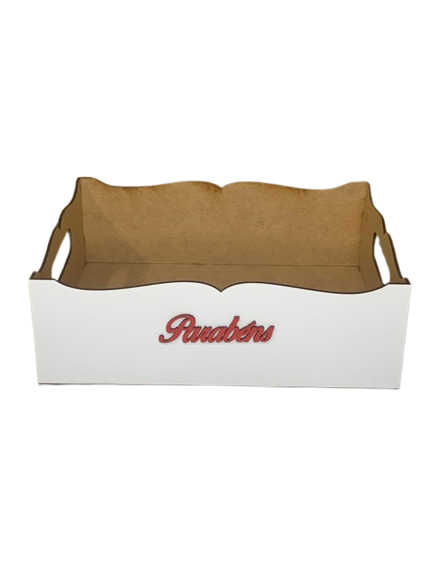 BANDEJA MDF BCO 25X20X8CM C/FRASE 562806 - 6