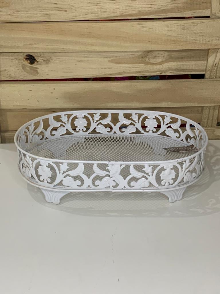 BANDEJA DECORATIVA METAL PARA DOCES 30X19X8CM 909650