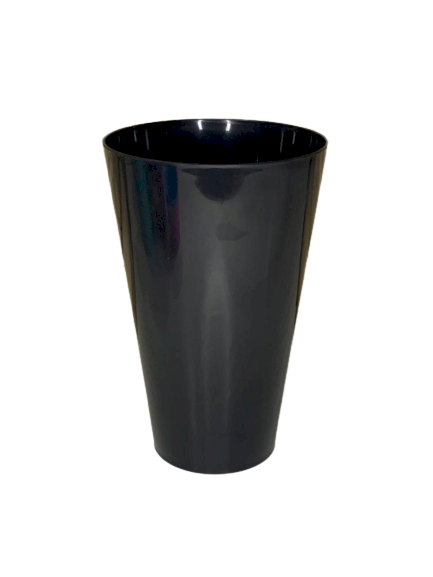 VASO ACRILICO TULIPA PEQUENO UNIDADE OPACO PRETO 25657